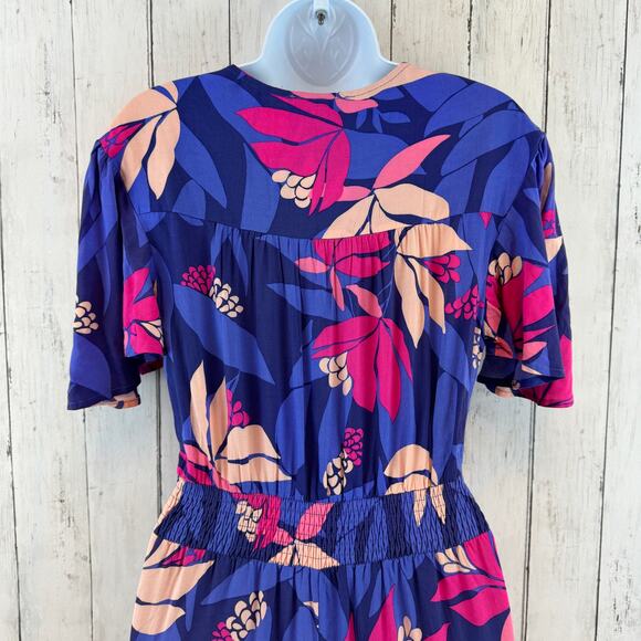 Anthropologie Abel the Label Santa Cruz Floral High Low Maxi Dress  Size XS - Picture 5 of 15